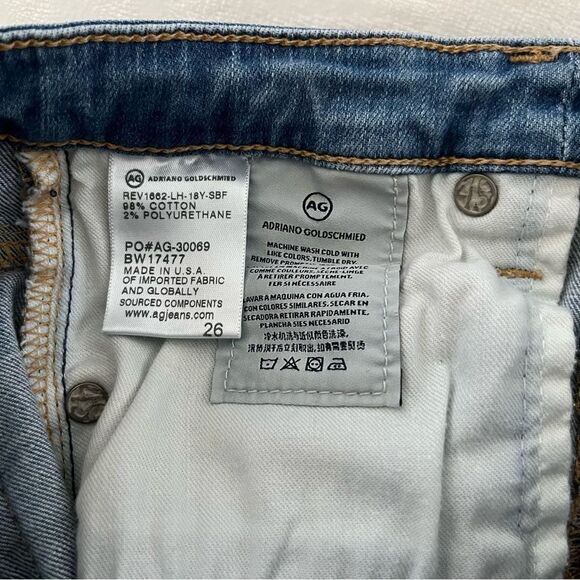 Ag Adriano Goldschmied Jodi Crop High Rise Slim Fit Jeans w/ Released Hem Sz 26 - Picture 11 of 11